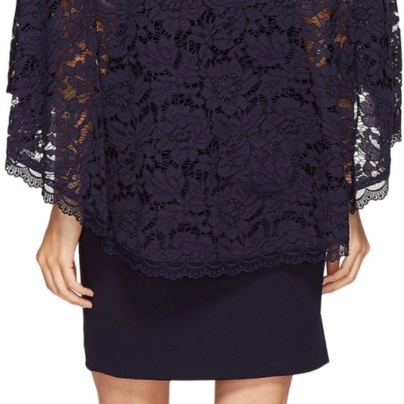 🆕 Adrianna Papell Cape Dress - Picture 10 of 11